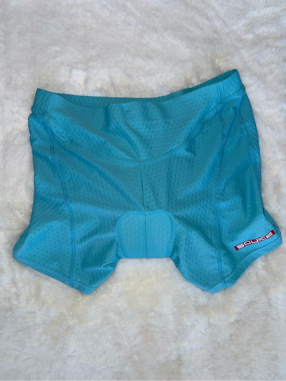 3/$30 Souke Sports Cycling Shorts Padded Chamois Aqua Blue Size M 🩵